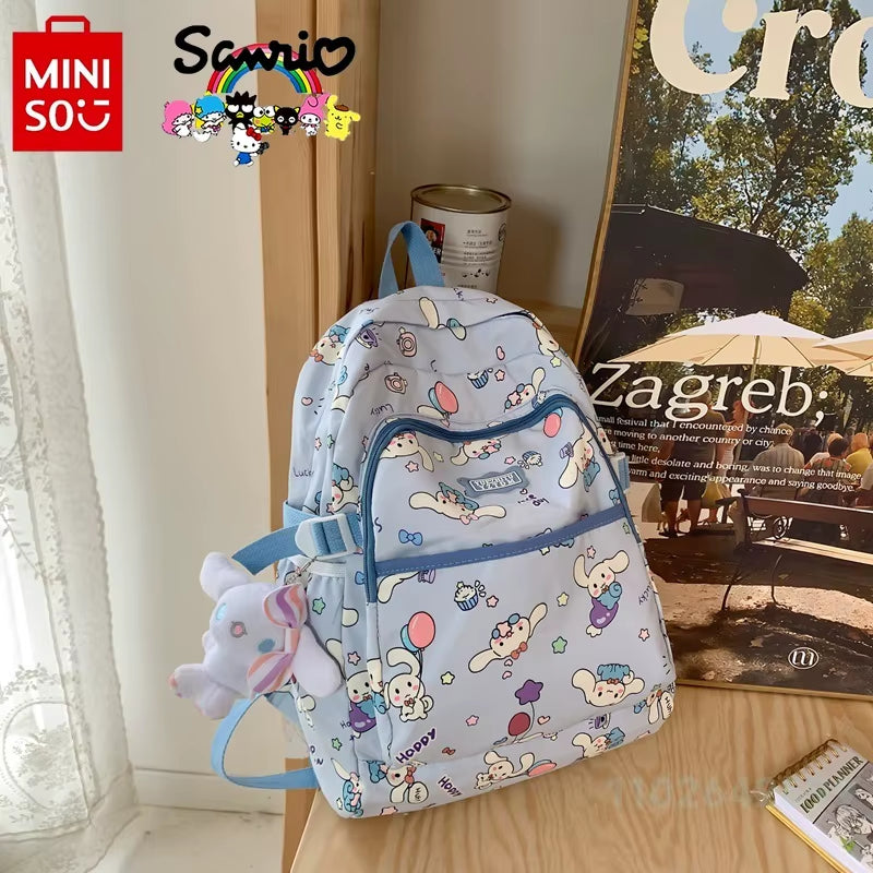 Sanrio Cinnamoroll 2024 New Women'S Backpack Fashionable High Quality Girl Backpack Cartoon Large Capacity Student Backpack