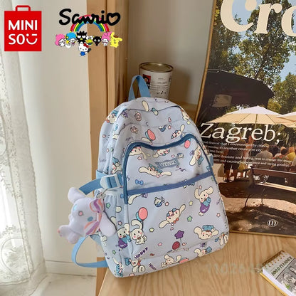 Sanrio Cinnamoroll 2024 New Women'S Backpack Fashionable High Quality Girl Backpack Cartoon Large Capacity Student Backpack